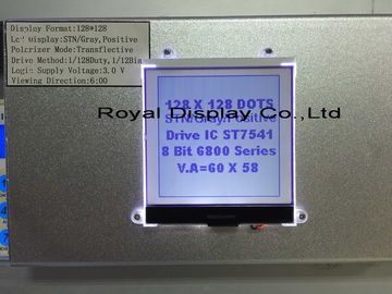 3.3V θετικός 128*128 ΒΑΡΑΙΝΩ LCD παροχής ηλεκτρικού ρεύματος οδηγός σημείων NT7541 ενότητας STN
