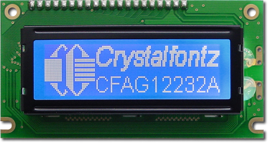122*32 Εικαστική μονάδα LCD CFAG12232A-TMI-TA STN Γαλάζια μεταδοτική οθόνη ευρείας θερμοκρασίας 6H