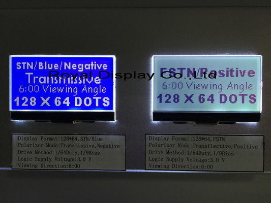 μονο LCD 128x64 FSTN θετική επίδειξη Stn ΒΑΡΑΊΝΩ 3V γκρίζο για το ιατρικό εξοπλισμό