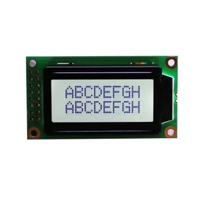 Χαρακτήρας 0802 οθόνη 5V κίτρινο Backlight το άσπρο Word ενότητας 8*2 LCD LCD