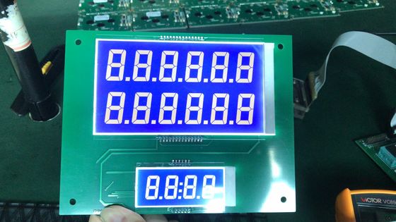 Προσαρμοσμένος αρνητικός μπλε μεταδιδόμενος οθόνης STN ανεφοδιασμού σε καύσιμα με την άσπρη επίδειξη μηχανών LCD BlacklightDispenser ανεφοδιάζοντας σε καύσιμα