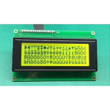 Ηλέκτρινος χαρακτήρας Stn Yg σημείων επίδειξης 20X4 Backlight αλφανουμερικός LCD