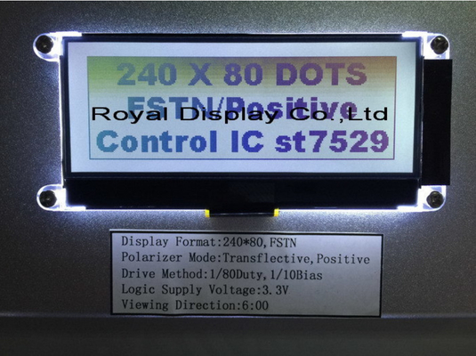 240X80 γραφική επίδειξη Stn FSTN LCD βαραίνω σημείων με το LCD Backlight
