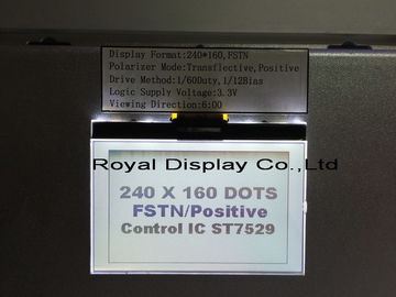 3.3V γραφική LCD ενότητα παροχής ηλεκτρικού ρεύματος με Backlight των άσπρων οδηγήσεων ST7586S