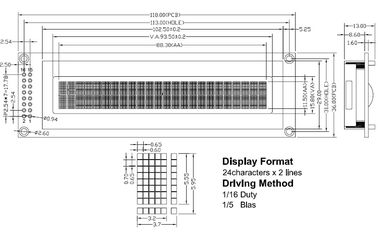 Υψηλή ενότητα χαρακτήρα LCD καθορισμού μεταδιδόμενη/Transflective/αντανακλαστικός τρόπος