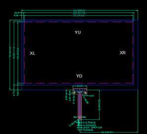 Υψηλό ευαισθησίας LCD αφής πάχος γυαλιού επιτροπής διάφορο αποδεκτό