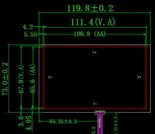 5 ενότητα επίδειξης οθόνης αφής ίντσας LCD, απόδειξη πετρελαίου οθόνης αφής Tft LCD