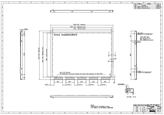 G104V1-T03 Innolux TFT LCD Module 10,4 ιντσών 640*480 RGB VGA 1500:1