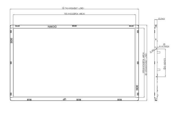 Boe 31,5 ίντσες 1366*768 RGB V320WX1 TFT LCD τηλεόραση πολυμέσων HD ελεύθερη γωνία θέασης