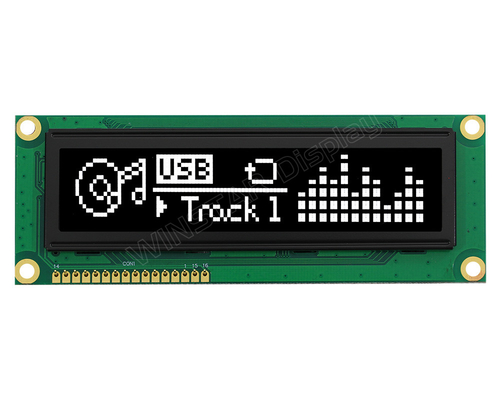 OLED LCD Μοντέλο 3.84'' 100*16 Γράφη Super Wide Θερμοκρασία 5.0v Winstar Αντικατάσταση