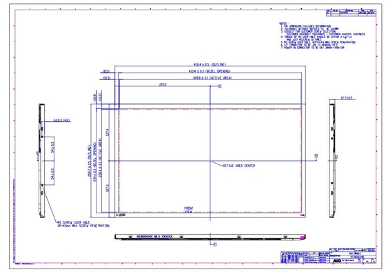 18.5' TFT LCD Μοντέλο 1366*768 RGB LVDS Διασύνδεση AUO Αρχική οθόνη Μικρό MOQ
