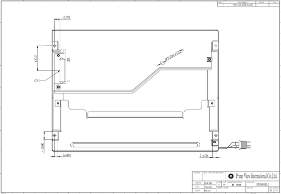 8' TFT LCD PD080SL1 PVI 800*600 RGB CCFL οθόνη βιομηχανικής επαφής με ευρεία θερμοκρασία
