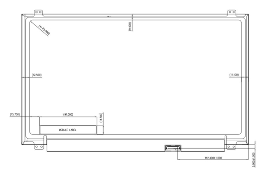15.6' TFT LCD Module Innolux 1366*768 RGB HD N156bge-Eb2 6h Αρχική οθόνη