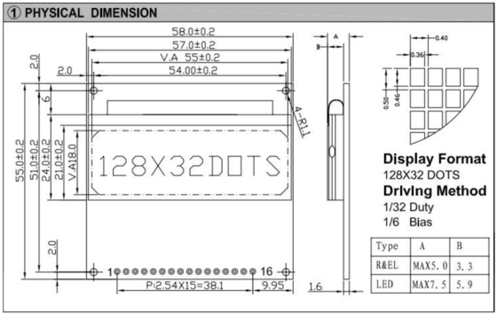 128*32 Γράφη LCD Μονάδα Με ST7921 Φωτισμός 3.3V Μονοχρωματική Χρώμα Προσαρμόσιμη Βιομηχανική Οθόνη