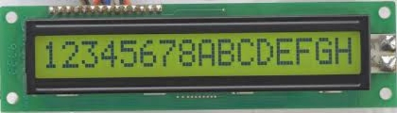 Μεγάλο μέγεθος 1601 16 * 1 Μοδούλα LCD χαρακτήρα με πίσω φωτισμό PCB βιομηχανική οθόνη