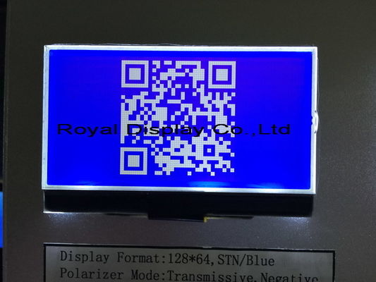 Μονοχρωματική LCD STN/Blue/Negative 128X64 επίδειξη ψηφίσματος 45mA Backlight για το τηλέφωνο γραμμών εδάφους