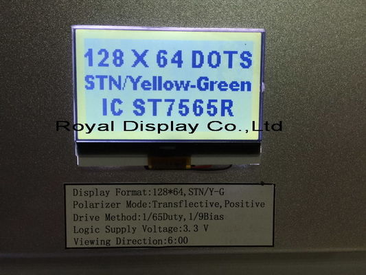 Μονοχρωματική LCD STN/Blue/Negative 128X64 επίδειξη ψηφίσματος 45mA Backlight για το τηλέφωνο γραμμών εδάφους