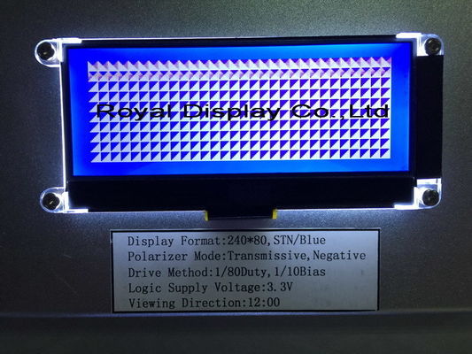 Θετική Transflective ST7529 συνήθειας FSTN/Stn 240X80 επίδειξη βαραίνω LCD ΣΗΜΕΊΩΝ 3.3V
