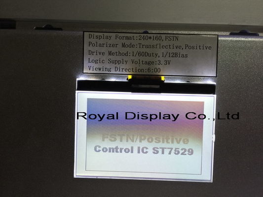 240X160 σημεία STN UC1611S με την άσπρη ενότητα βαραίνω ενότητας LCD οθόνης αφής χρώματος μονοχρωματική γραφική