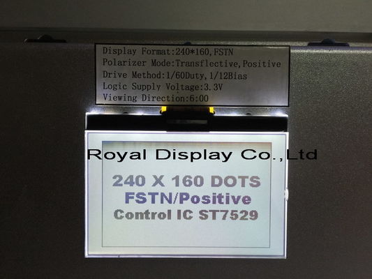 240X160 σημεία STN UC1611S με την άσπρη ενότητα βαραίνω ενότητας LCD οθόνης αφής χρώματος μονοχρωματική γραφική