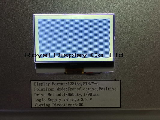 μονο LCD 128x64 FSTN θετική επίδειξη Stn ΒΑΡΑΊΝΩ 3V γκρίζο για το ιατρικό εξοπλισμό