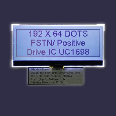 Μονο LCD Stn γραφική 192x64 παράλληλη διεπαφή ενότητας FSTN FFC σημείων