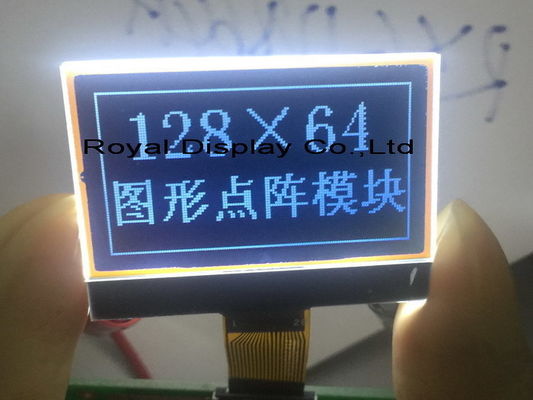 Σημεία STN ενότητας 128x64 βαραίνω LCD επίδειξης συνδετήρων LCM FFC γκρίζα