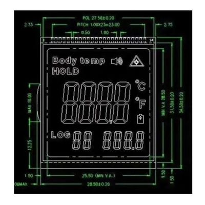 Θετική ενότητα 3V RYD2119TM-01 ΒΑΡΑΊΝΩ LCD FPC FSTN TN για το υπέρυθρο θερμόμετρο