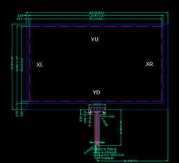 Custom Size Capacitive/ Resistive Touch Screen Panel Various Glass Thickness Acceptable