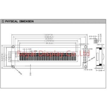 Οκτάμπιτο 24X2 Backlight των οδηγήσεων ΣΠΑΔΊΚΩΝ LCM RYP2402A οθόνης χαρακτήρα LCD MCU