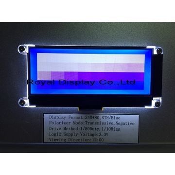 Θετικό 240x80 Backlight των ηλέκτρινων οδηγήσεων ενότητας μητρών σημείων FSTN LCD