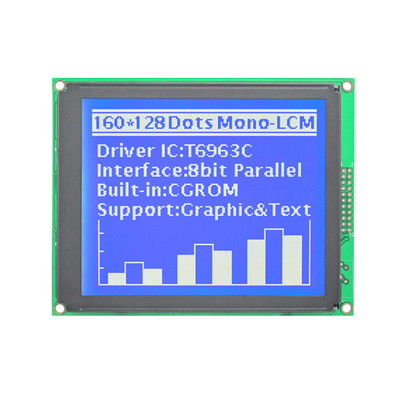 160x128 Dots STN FSTN Graphic COB T6963C Πρόγραμμα οδήγησης IC μονάδα οθόνης LCD