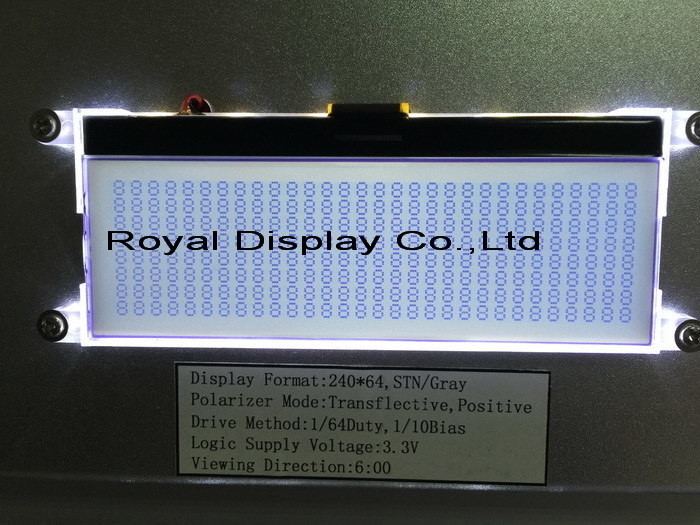 320*64 Stn Γράφικη μονάδα LCD Μεγάλο μέγεθος LC7981 Βιομηχανική οθόνη με φως πίσω