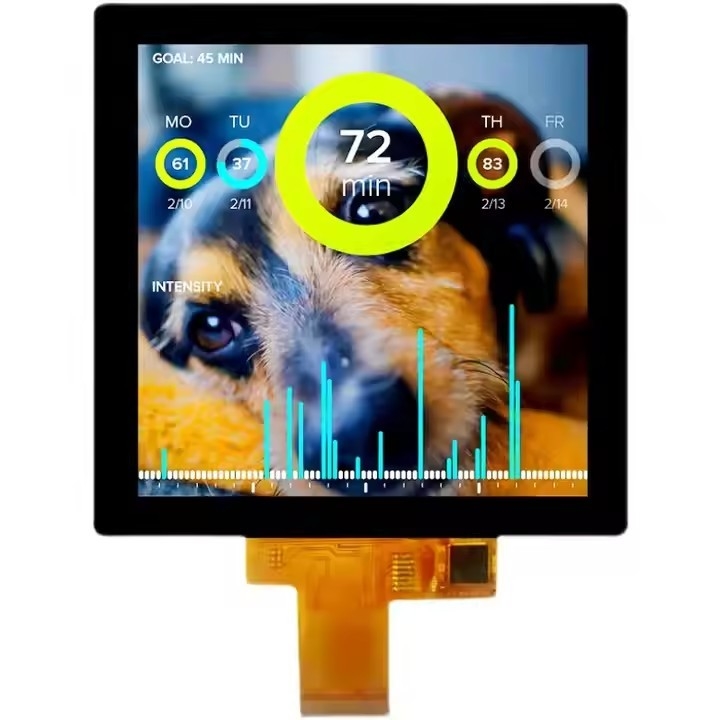 3.95 ίντσες 4 " 480 * 480 τετραγωνική οθόνη LCD TFT με RGB διεπαφή CTP
