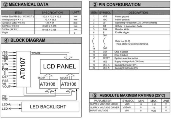Μεγάλο μέγεθος 128 * 64 Εικόνα LCD Μοντέλο 20 Pin Μονοχρώμιο με PCB πίσω Φως Βιομηχανική οθόνη Προσαρμόστε