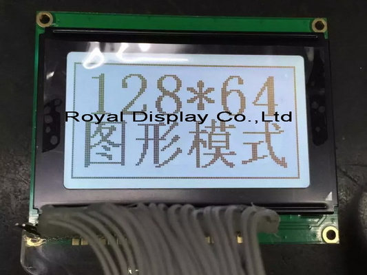 Μεγάλο μέγεθος 128 * 64 Εικόνα LCD Μοντέλο 20 Pin Μονοχρώμιο με PCB πίσω Φως Βιομηχανική οθόνη Προσαρμόστε