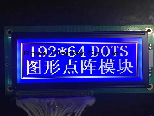 192*64 Γράφικη μονάδα LCD Μεγάλο μέγεθος STN PIN συνδετήρας με φως πίσω AT0107 AT0108 Βιομηχανική οθόνη