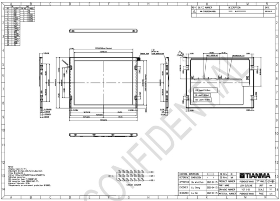 8.4'' 1024*768 RGB TFT LVDS διεπαφή υψηλής αντίθεσης φωτεινής ευρείας θερμοκρασίας LCD
