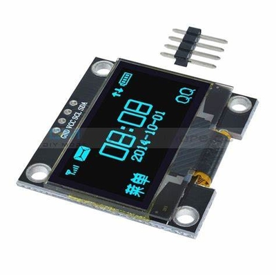 1.3'' 128*64 λευκό μονοχρώμιο OLED I2C διασύνδεσης ευρείας θερμοκρασίας