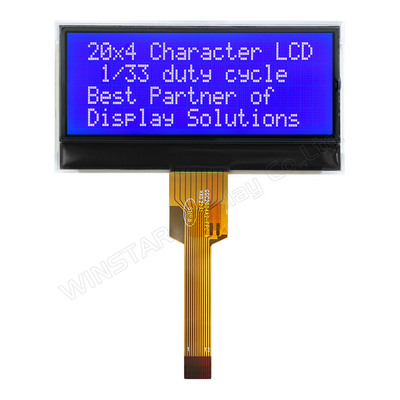 20*4 FSTN Μονοχρωματική I2C ευρεία θερμοκρασία LCD μονάδα Winstar αντικατάσταση
