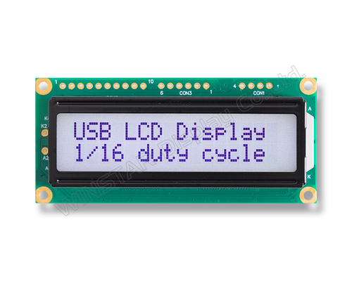 16*2 χαρακτήρες διεπαφή USB FSTN STN LCD Μοντέλο Winstar αντικαταστήσει βιομηχανική χρήση