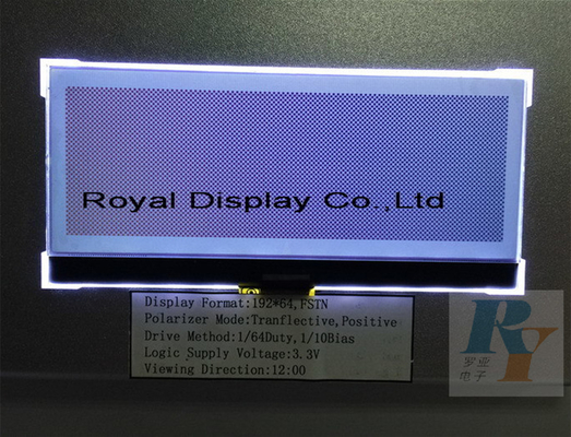 192X64dots FSTN γραφική θετική LCD ενότητα βαραίνω LCD επίδειξης μονοχρωματική