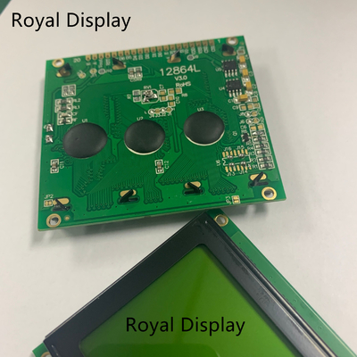 128X64dots STN κιτρινοπράσινη γραφική LCD ενότητα ΣΠΑΔΊΚΩΝ LCD επίδειξης μονοχρωματική